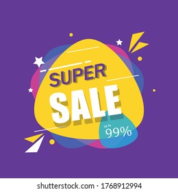 super sale banner template design