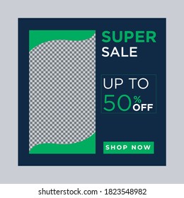 Super sale banner template design