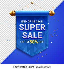 Super sale banner template design