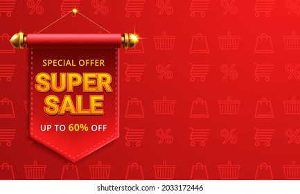 Super sale banner template design