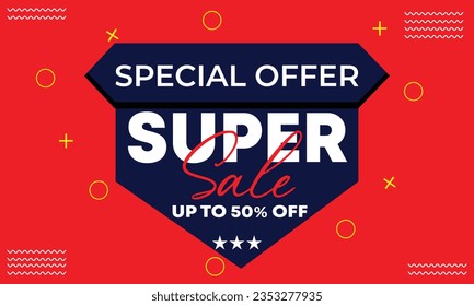 Super sale banner template design vector image speciall offer super sale banner. 
poster big sale special offer discounts Vector illustration.