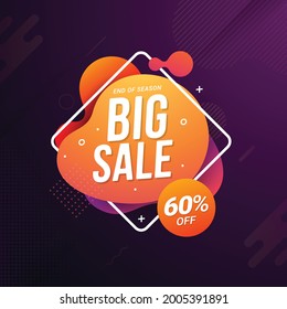 Super sale banner template. flash sale discount promotion social media post template