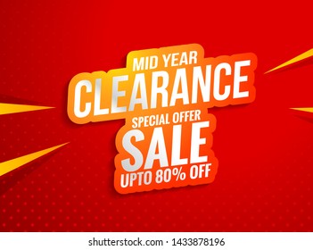 super sale banner template modern design.vector red background