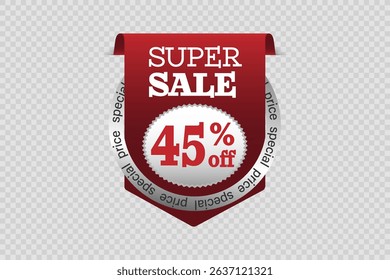 Super sale banner with text. Discounts special offer.
