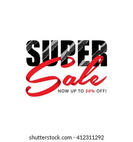 Super Sale Banner vector design.