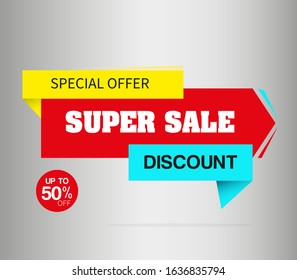 super sale banner ,vector format