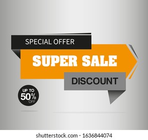 super sale banner ,vector format