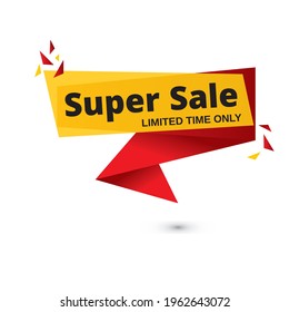 Super sale banner, vector format.