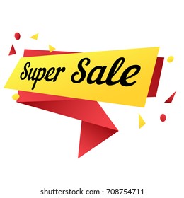 Super Sale banner, Vector format