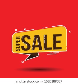 Super Sale Banner. Vector Illustration