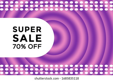 super sale banner,70% off, modern futuristic vector