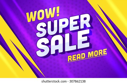 Super sale banner.Vector illustration