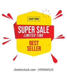 Super sale, best seller modern banner