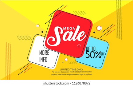 Super Sale, Big Sale this weekend special offer banner, Vector illustration