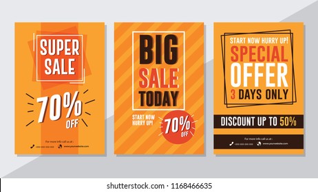 Super sale, big sale today and special offer flyer template