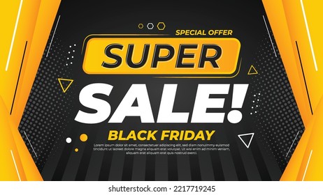 Super Sale Black Friday Banner, Flyer And Poster template For Prommotion