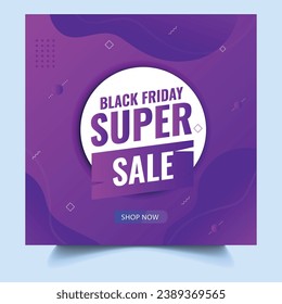 super sale blackfriday banner fashion post banner template design vector illustration