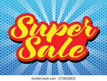 Super Sale bright colorful lettering sign 