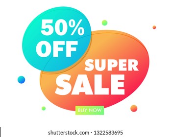 Super Sale bubble abstract vector illustration