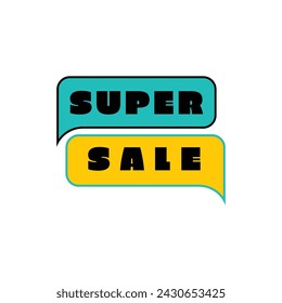 Super sale button element vector illustration perfect for marketing element on your online shop website or brochure