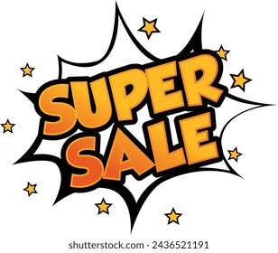 Super Sale In Comic Style