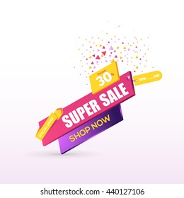 Super Sale Concept Banner Template, Web Ad, Card Design