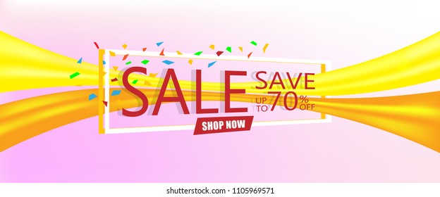 Super sale concept, Discount save up to 70% off. Vector illustration design. EPS10