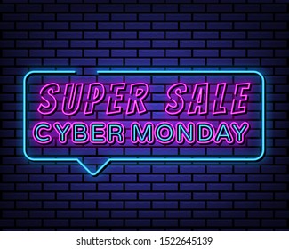Super sale Cyber Monday neon sign