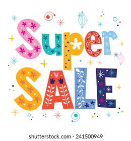 Super sale decorative lettering type design