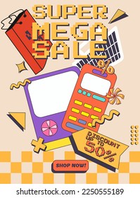 SUPER SALE DESIGN POSTER VECTOR