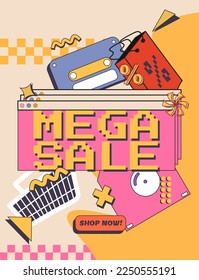 SUPER SALE DESIGN POSTER VECTOR