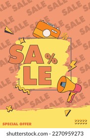 SUPER SALE DESIGN POSTER VECTOR
