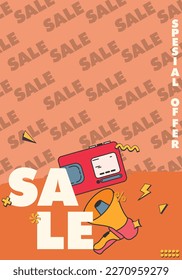 SUPER SALE DESIGN POSTER VECTOR

