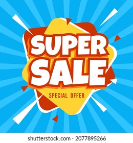 Banner web de la plantilla de diseño de superventas Vector. Oferta especial. Fondo de promoción para plantilla de publicación de medios sociales.
