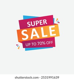 Super Sale Discount Up to 70%, Vector