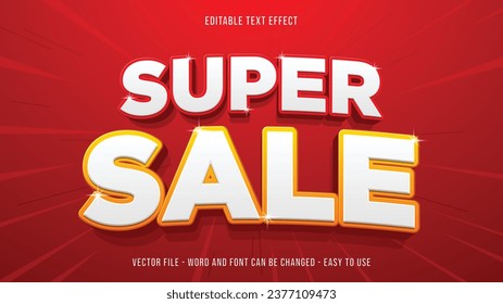 Super sale editable text effect