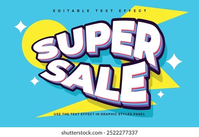 Super sale editable text effect template
