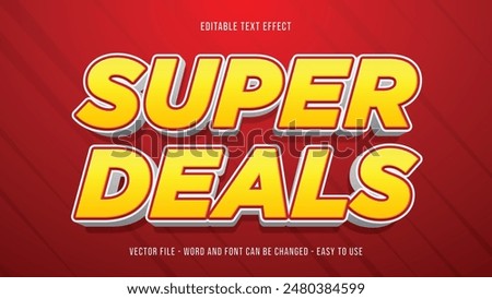Super sale editable text effect, editable text 3d style
