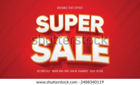 Super sale editable text effect
