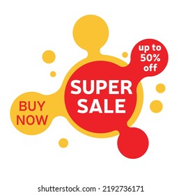 super sale editable text style effect illustrator. vector design template