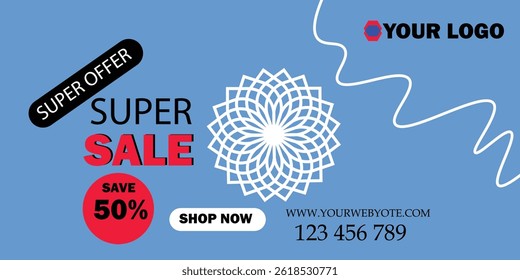 Efecto de estilo de texto editable de venta estupenda, adecuado para las necesidades de promoción. Diseño de Anuncio moderno de la venta estupenda, Oferta por tiempo limitado. Anuncio de la venta estupenda grande de la promoción de Ilustración vectorial. Diseño De Descuento Para Newsl
