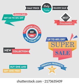 Super Sale, End of season special offer banner.New collection banner.Buy one get one free sale tag background, Hot deal. Big sale special offer up to 50% off. Super Sale, end of season.