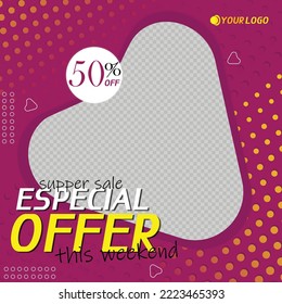 super sale - especial offer - social media post