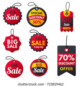 Super sale extra bonus red banners text label business shopping internet promotion discount offer vector illustration