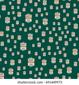 Super sale extra bonus seamless pattern business shopping internet promotion vector illustration