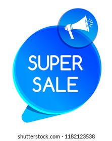Super Sale Flat Design. Vector Illustration