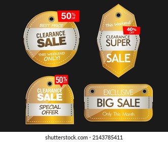 Super sale golden retro badges and labels collection