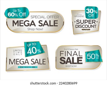 Super sale golden retro badges and labels collection 