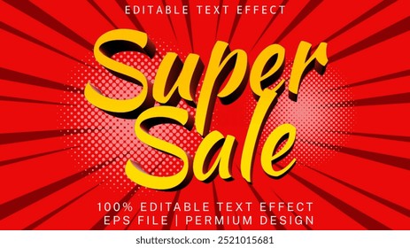 Super venda Texto dourado 3d editável vetor texto estilo efeito.