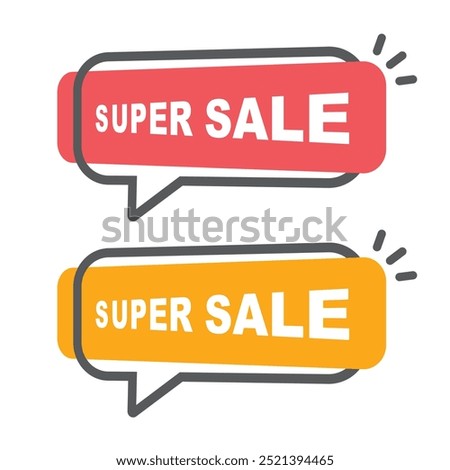 Super sale icon. Discount icon, label.